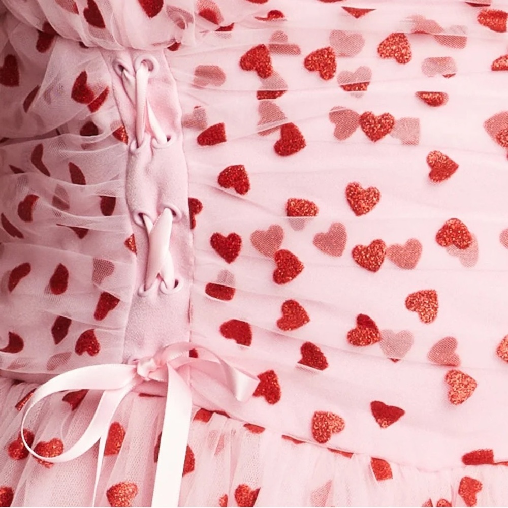 ๐ Pink Dress with Red Heart Pattern - NWT - 1XL - Picture 3 of 3